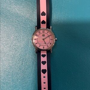 Juicy Couture Pink and Black Heart Watch